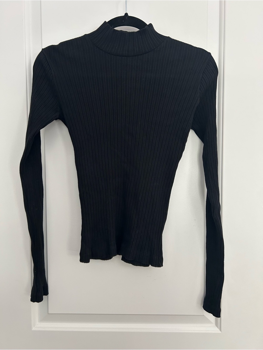 Brandy Melville Lightweight Ribbed Mock Neck Turtleneck Top